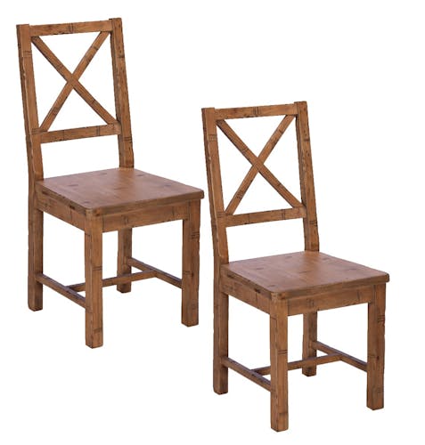 Chaise en bois recyclé BRISBANE (lot de 2)