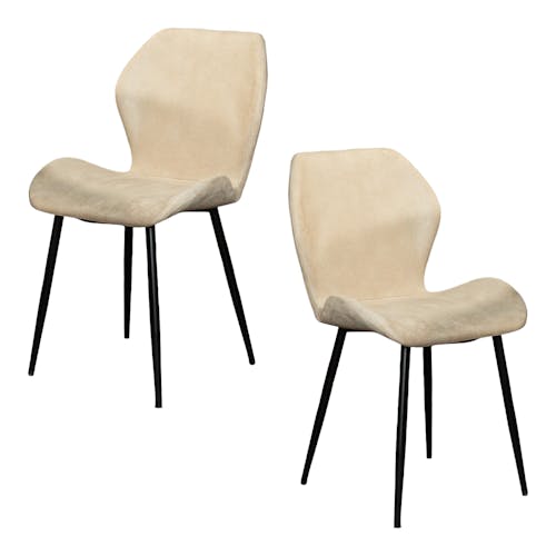 Lot de 2 Chaises crème