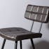 Chaise haute de bar en tissu marron pieds metal style industriel