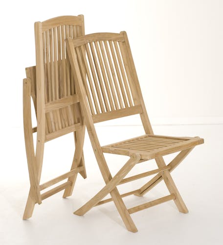 Lot de 2 chaises de jardin pliantes Lombock en Teck 99 cm SUMMER