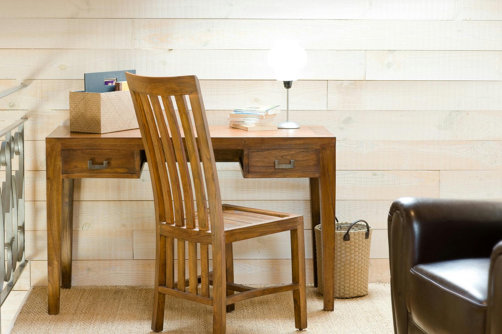 Chaise en bois de Mindi à dossier ajouré (lot de 2) LOLA