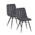 Chaise en tissu gris pieds metal de style contemporain