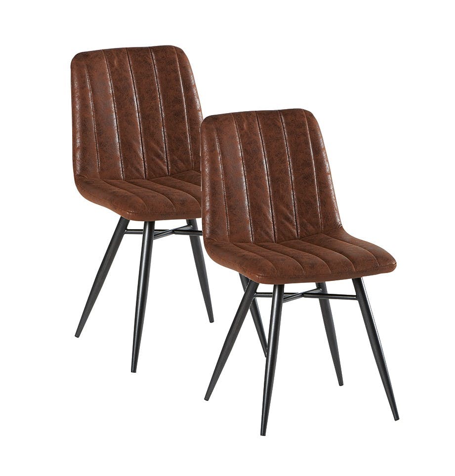 Chaise pivotante Happy marron design moderne avec pieds métal