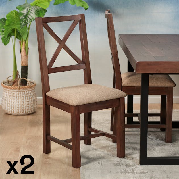 Chaise en bois recyclé BRISBANE (lot de 2)  Table et chaises en bois, Chaises  bois, Chaise rustique