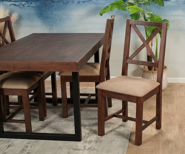 Chaise en bois recyclé BRISBANE (lot de 2)  Table et chaises en bois, Chaises  bois, Chaise rustique