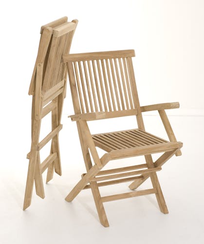 Lot de 2 fauteuils de jardin pliant Java en Teck 90 cm SUMMER