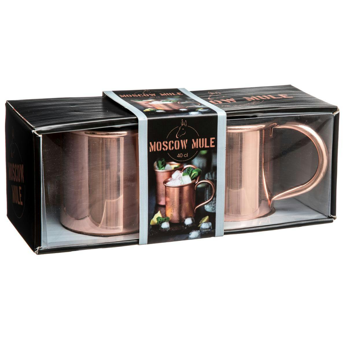 Lot de 2 mugs en acier coloris cuivre