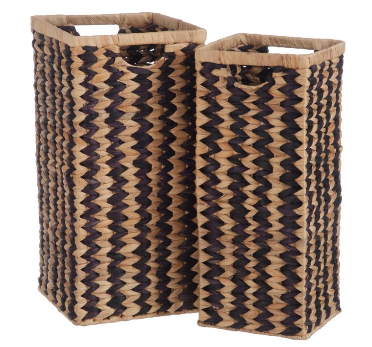 Lot de 2 portes-parapluies en rotin naturel H50cm