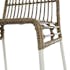 Chaise haute de bar en rotin naturel pied metal blanc style exotique