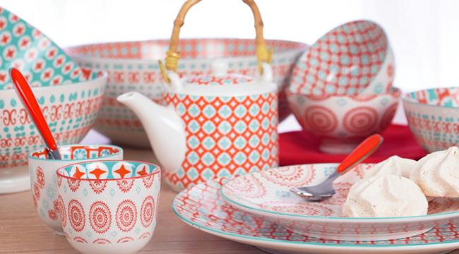 Lot De 3 Mugs Vintage Mobil Années 80 - Décor Graphique Et Coloré - Très Bon état
