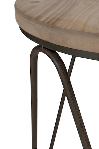 Lot de 3 tables gigogne style scandinave métal et bois