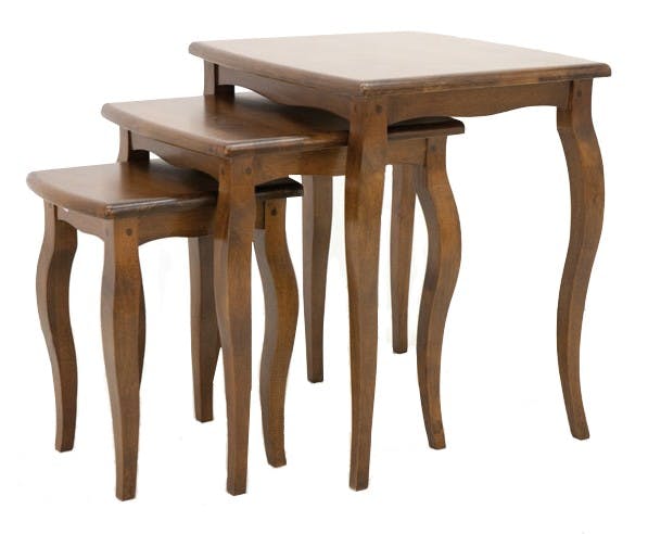 Lot de 3 tables gigognes Hévéa 51x46x56cm TRADITION