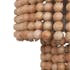Lustre tropical perles de bois, accroche chaîne métal, 60x60x182cm