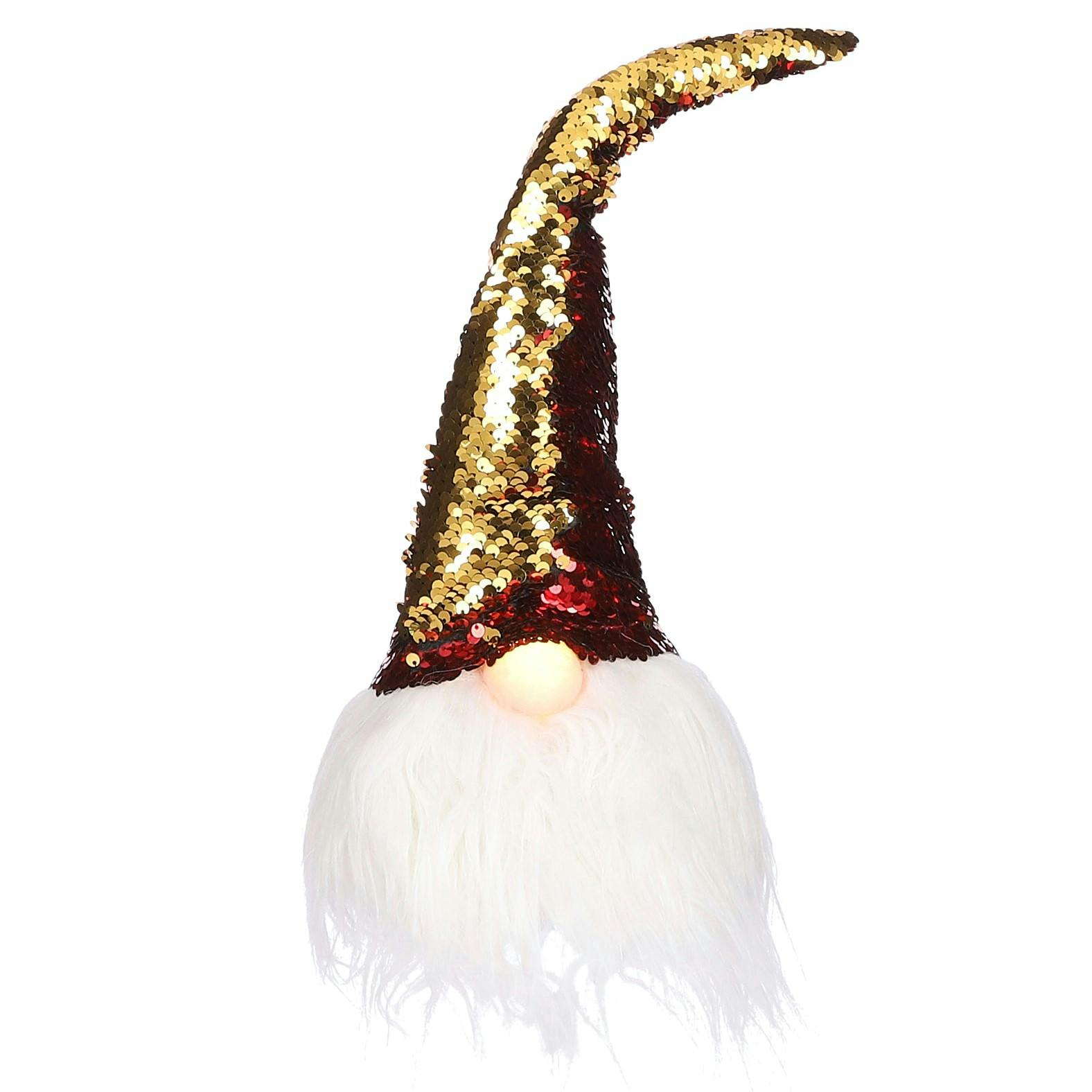 Lutin blanc à chapeau 40 cm