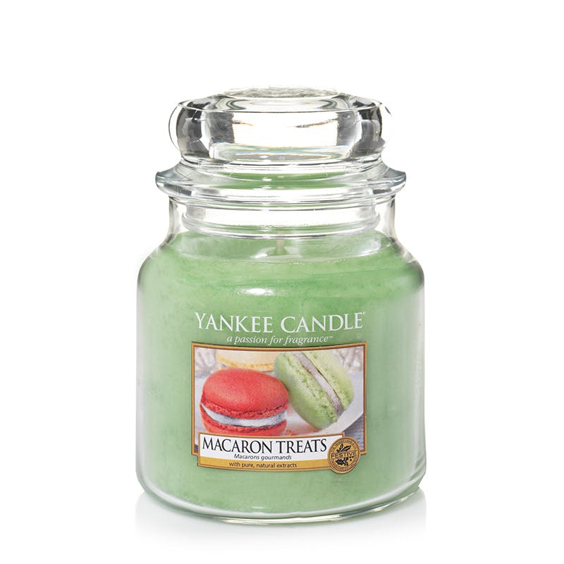 Macarons gourmands bougie parfumée moyenne jarre YANKEE CANDLE