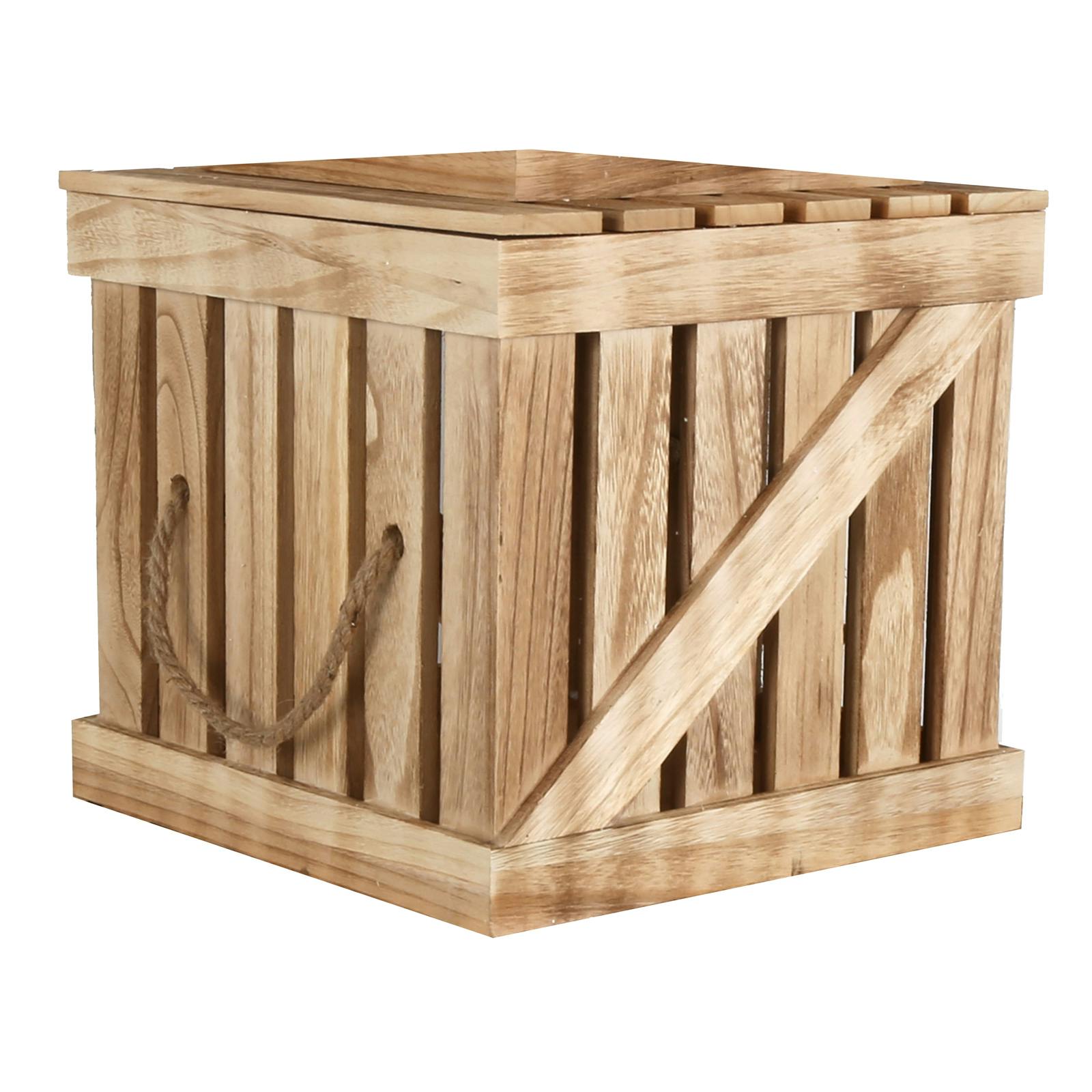 Malle en bois façon cagette Moyen modèle