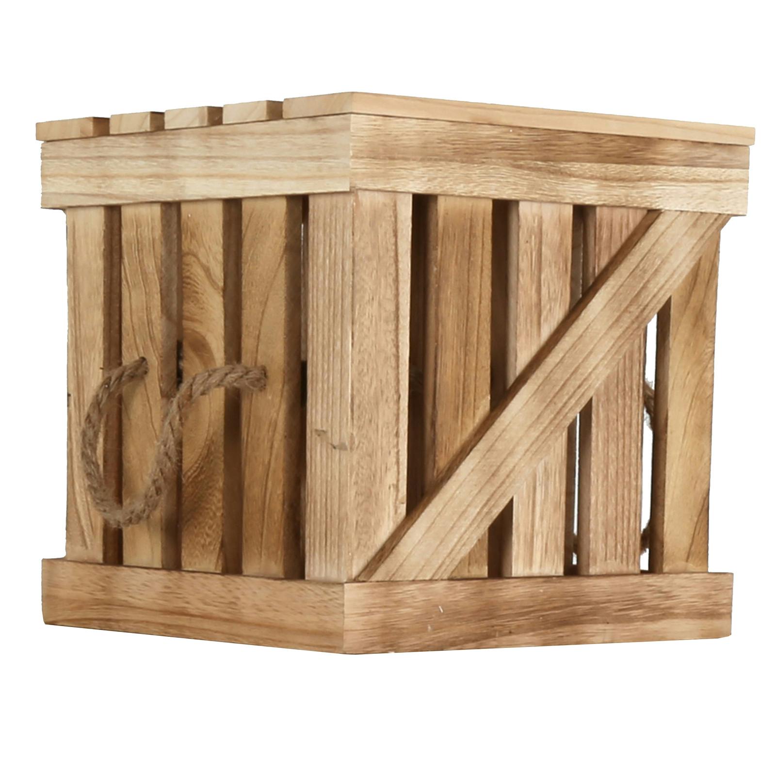 Malle en bois façon cagette Petit modèle