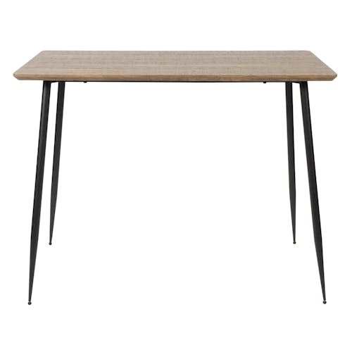 Table de bar mange debout rectangulaire en bois et metal style vintage