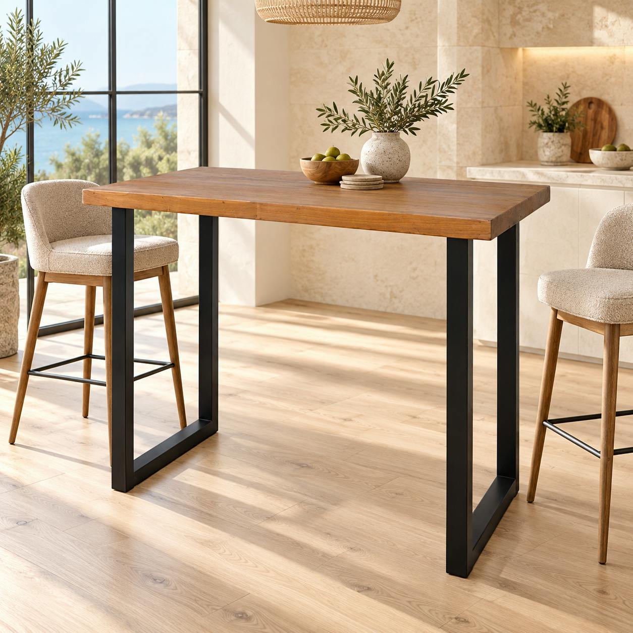 Mange-debout en bois de teck 140 cm CANADA