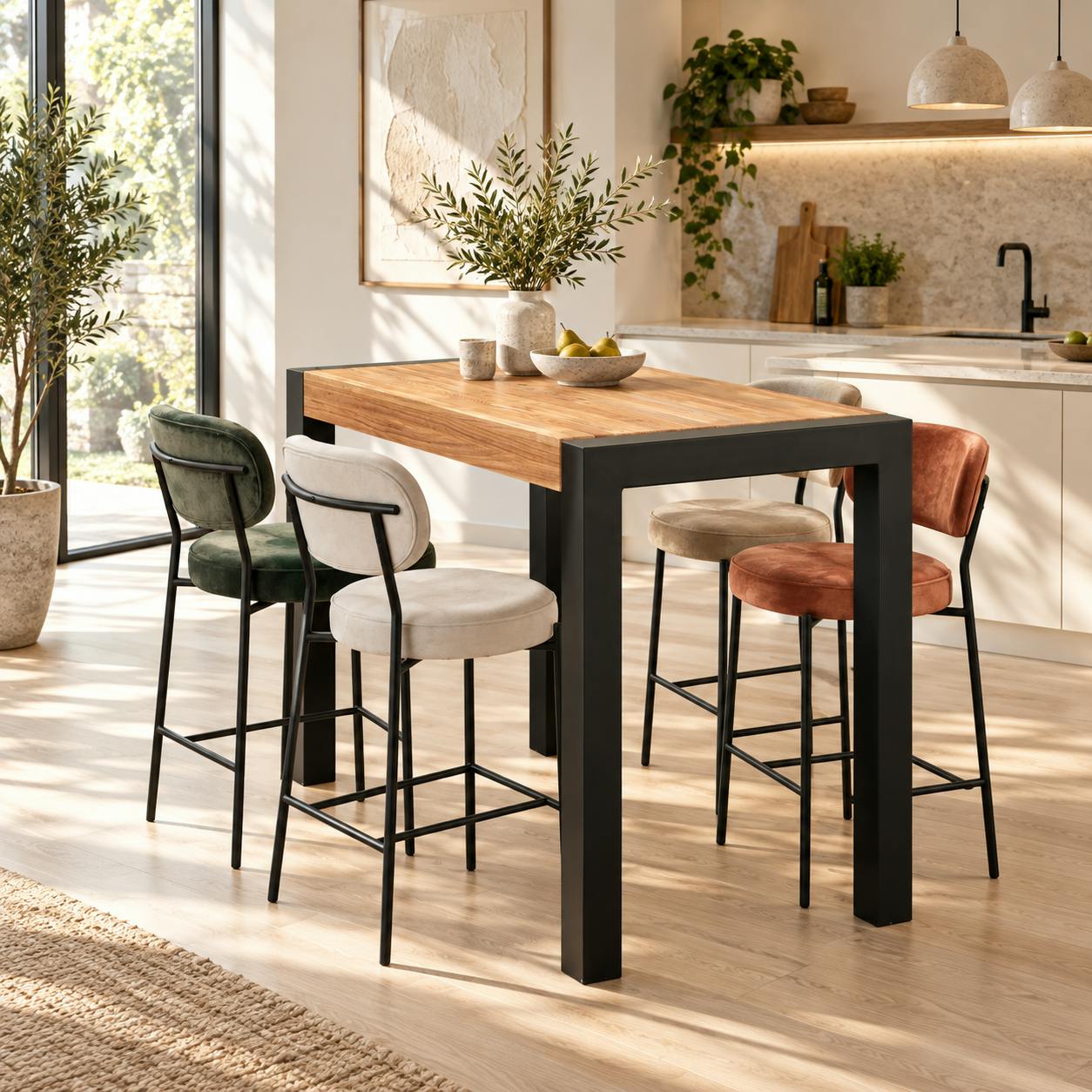 Mange-debout en chêne huilé 120 cm FERSCOTT 2