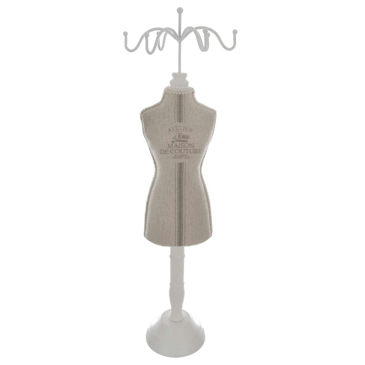 Mannequin Porte Bijou "Atelier Maison de Couture" 14x14x50cm