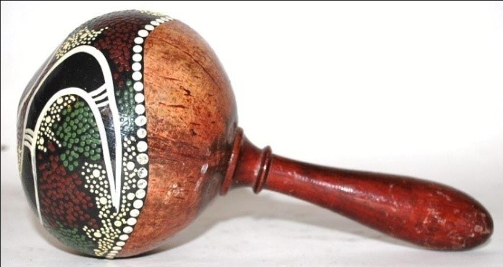 Maracas bois 30cm 6 coloris (unité)
