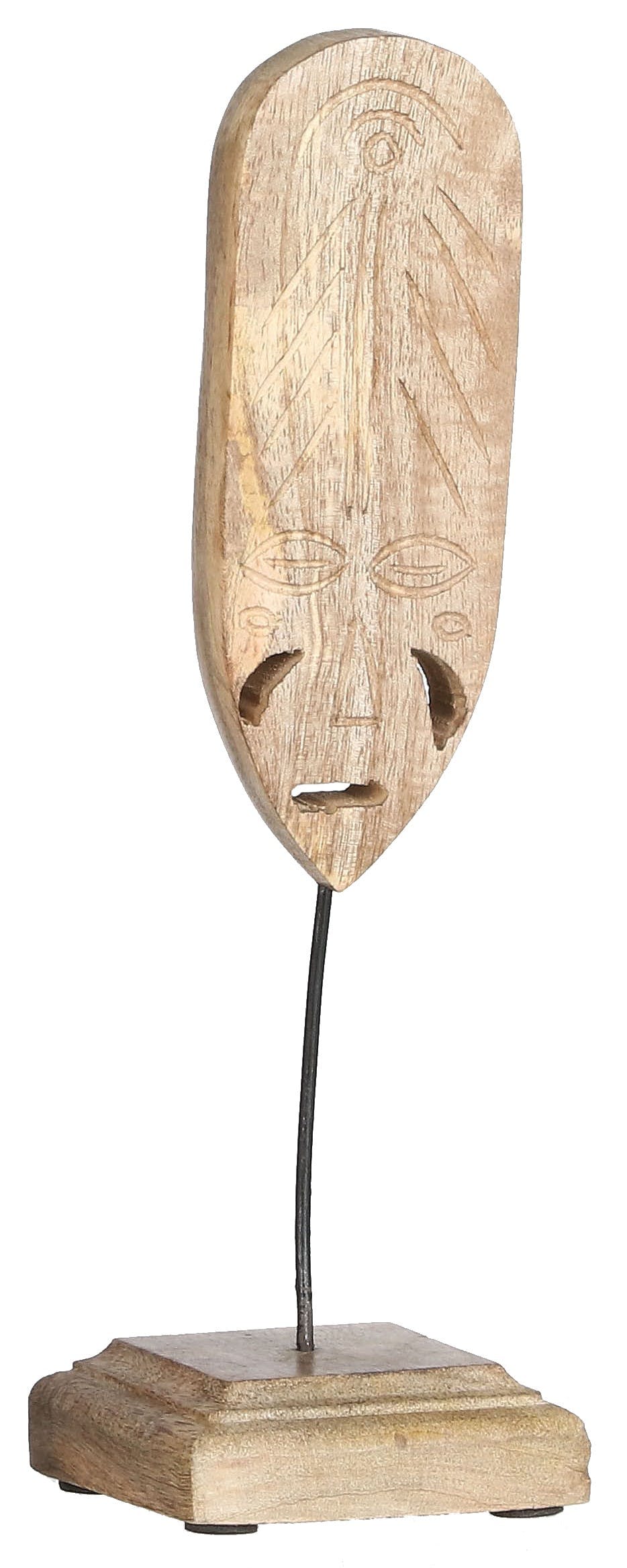 Masque Mistik yeux fermés 26 cm sur pied