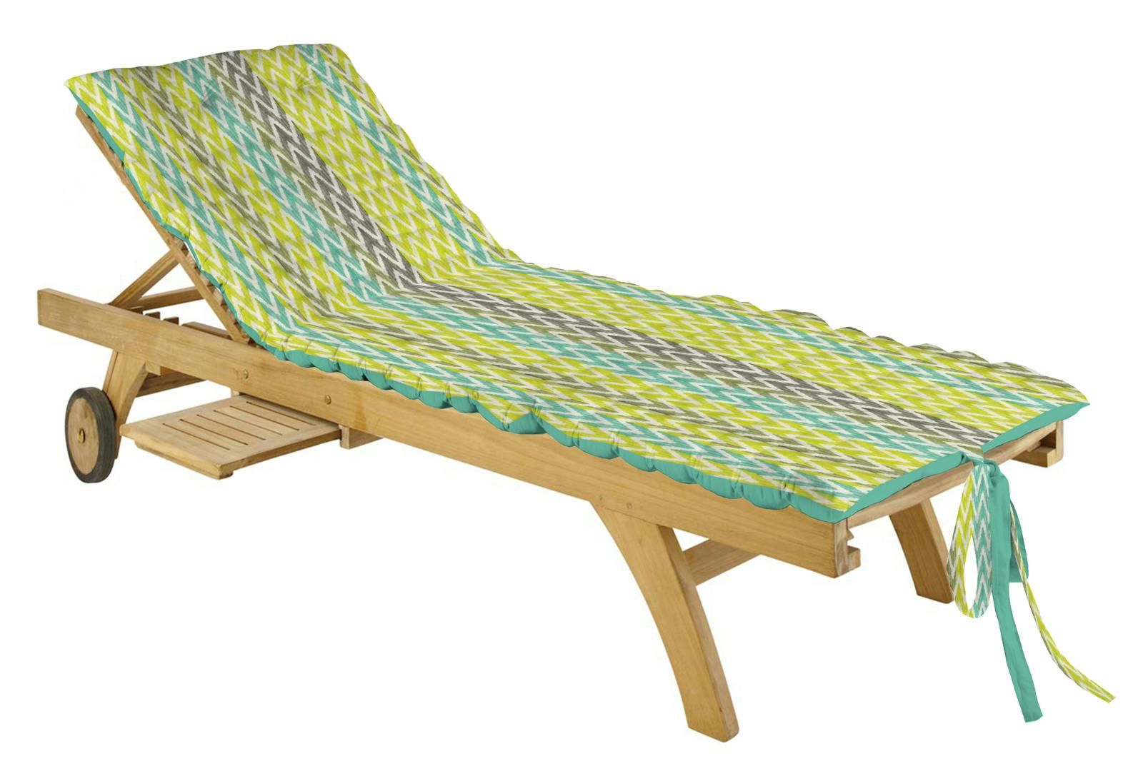 Matelas bain de soleil anis en coton 60x170cm IKATI