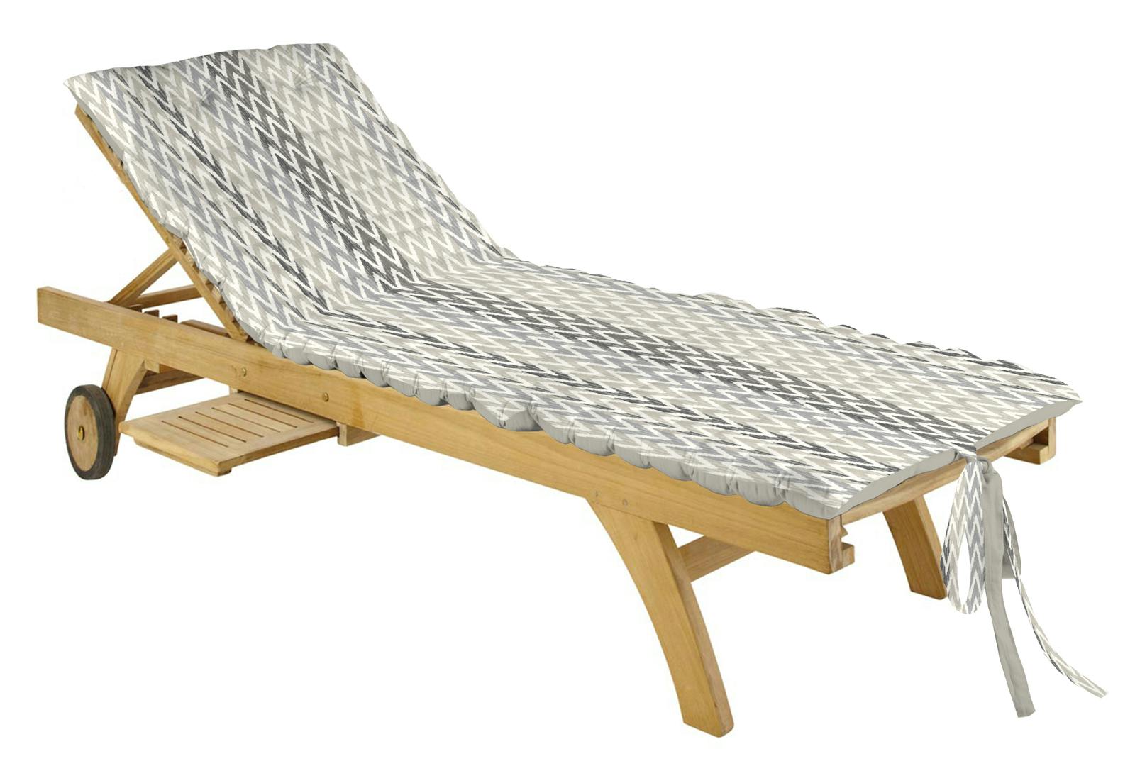 Matelas bain de soleil gris en coton 60x170cm IKATI