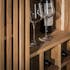 Meuble bar en bois d'acacia motif baguette MELBOURNE