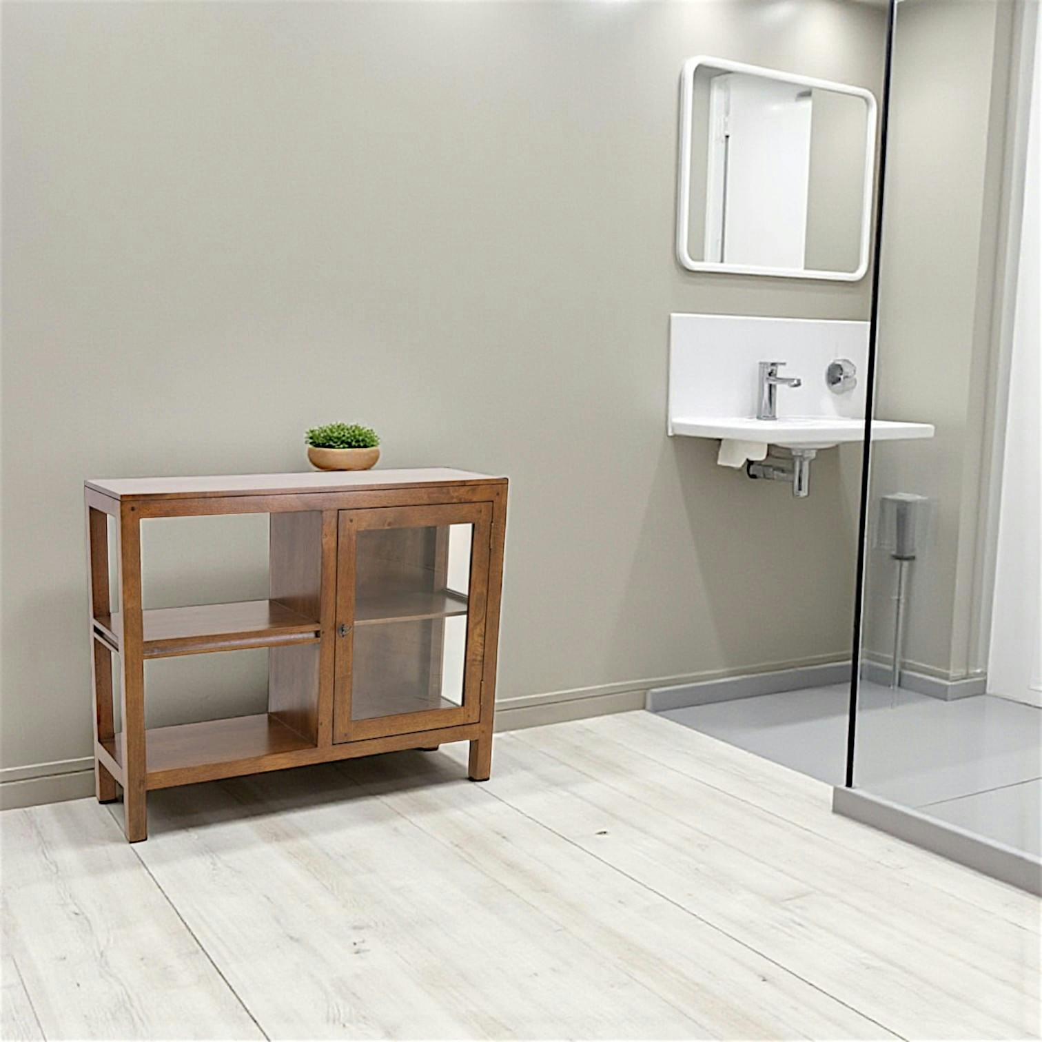 Meuble bas 1 porte salle de bain 100cm OLGA