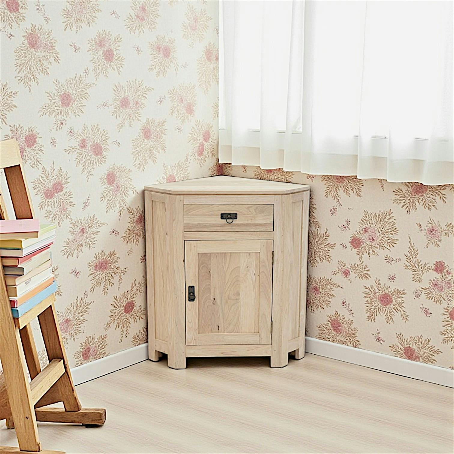 Meuble d'angle hévéa 88CM HELENA