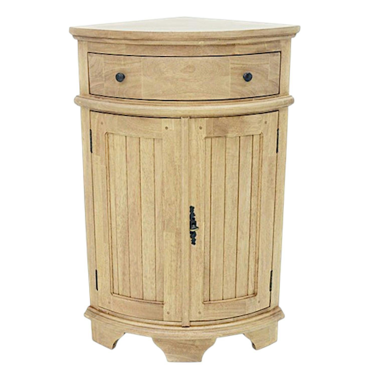 Armoire d'angle 1 porte Abel Bois et Gris - Rangements/Armoire d'angle