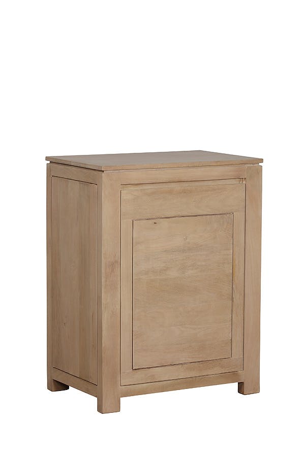 Meuble de bar / Confiturier 1 porte Manguier massif 65x42x85cm BOREAL CLAIR