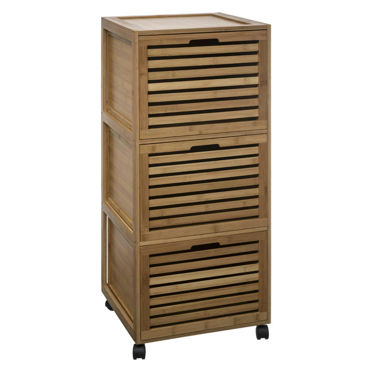 Meuble en bambou 3 tiroirs H91cm