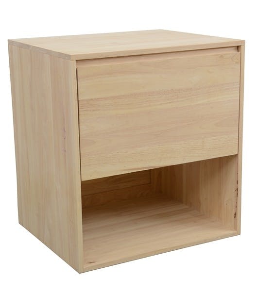 Meuble Hévéa 1 grand tiroir, 1 niche basse 60x50x65cm BALTIC