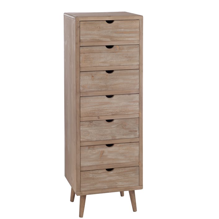 Meuble semainier bois naturel