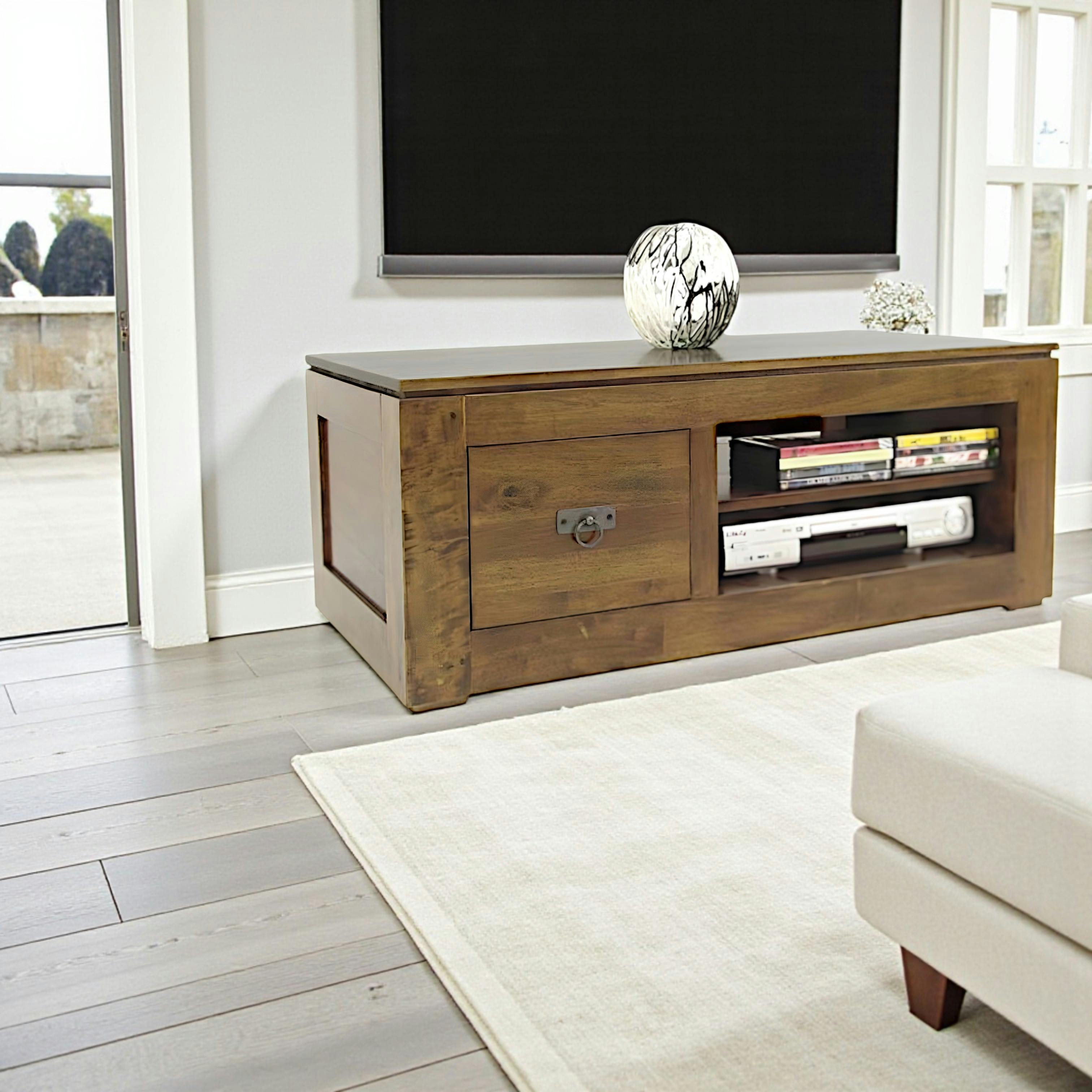 Meuble TV 100x50cm 1 tiroir HELENA