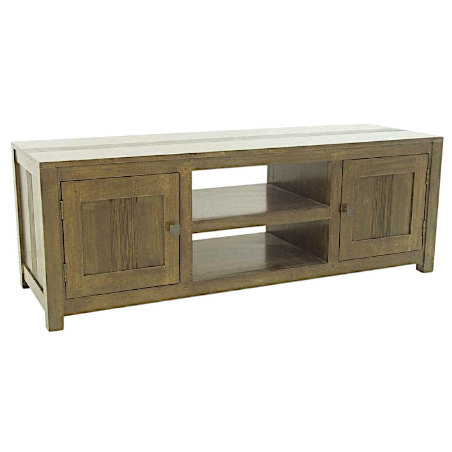 Meuble TV 2 portes hévéa 136cm GALA