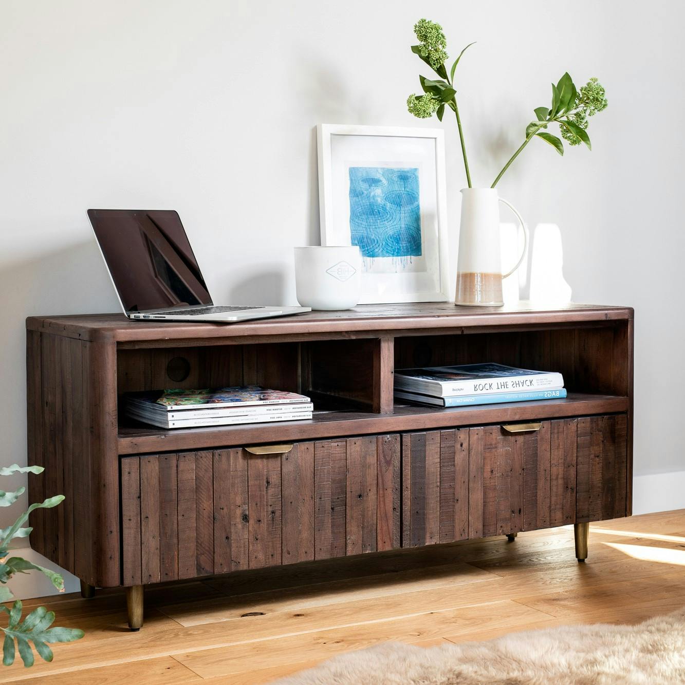 Meuble TV bois recyclé brun QUEENSTOWN
