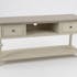 Meuble TV en bois blanc deux tiroirs de style romantique