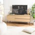 Meuble TV contemporain bois couleur naturelle 1 porte 2 tiroirs MAYENCE