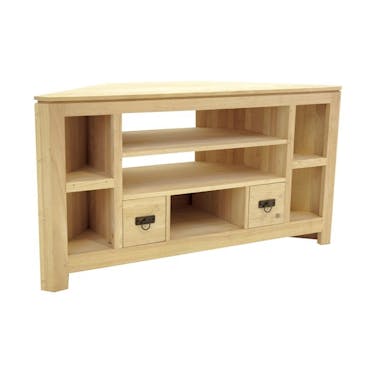 Meuble TV d'angle bois massif HELENA