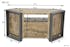 Meuble TV d'angle hévéa recyclé blanchi et métal noirci 1 tiroir 1 niche 115X40X55cm DOCKER