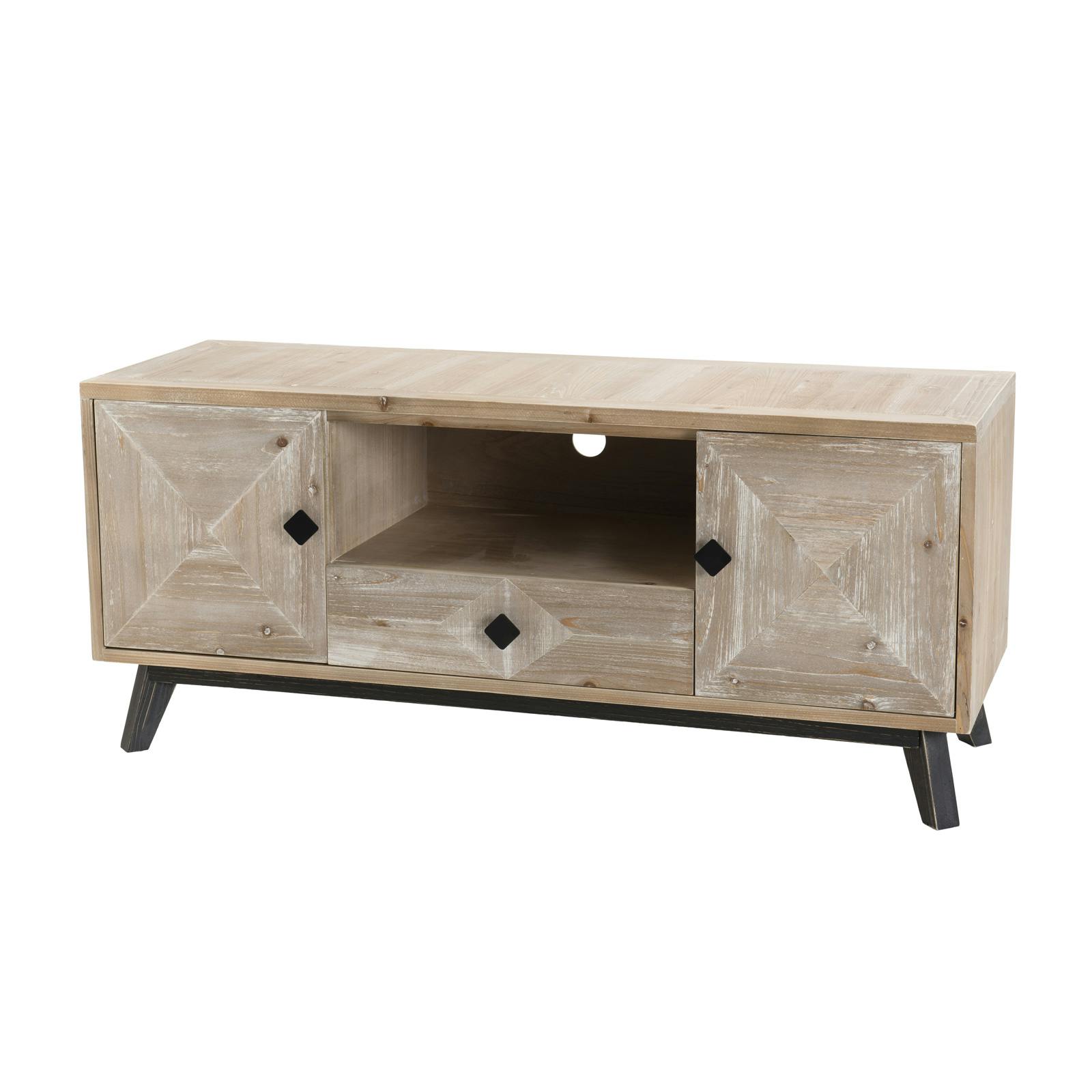 Meuble tv en bois blanchi PHOENIX