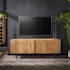 Meuble tv en bois d'acacia 2 blocs rangement MELBOURNE