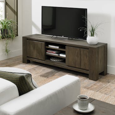  Meuble tv en bois de chêne fumé ALLEN