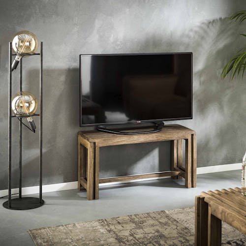 Meuble TV extensible en bois massif de style exotique