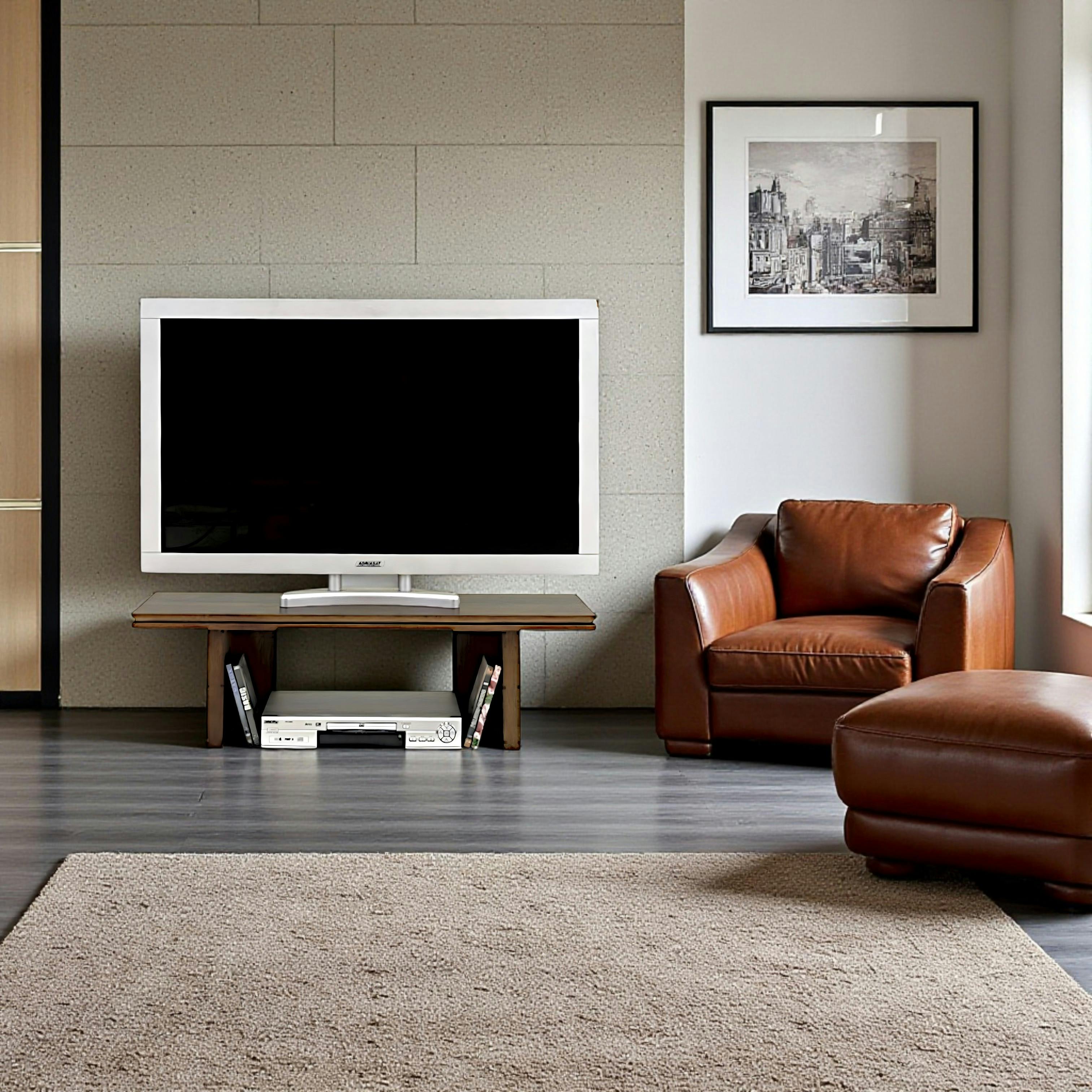 Meuble TV Hévéa 100x35x30cm HELENA