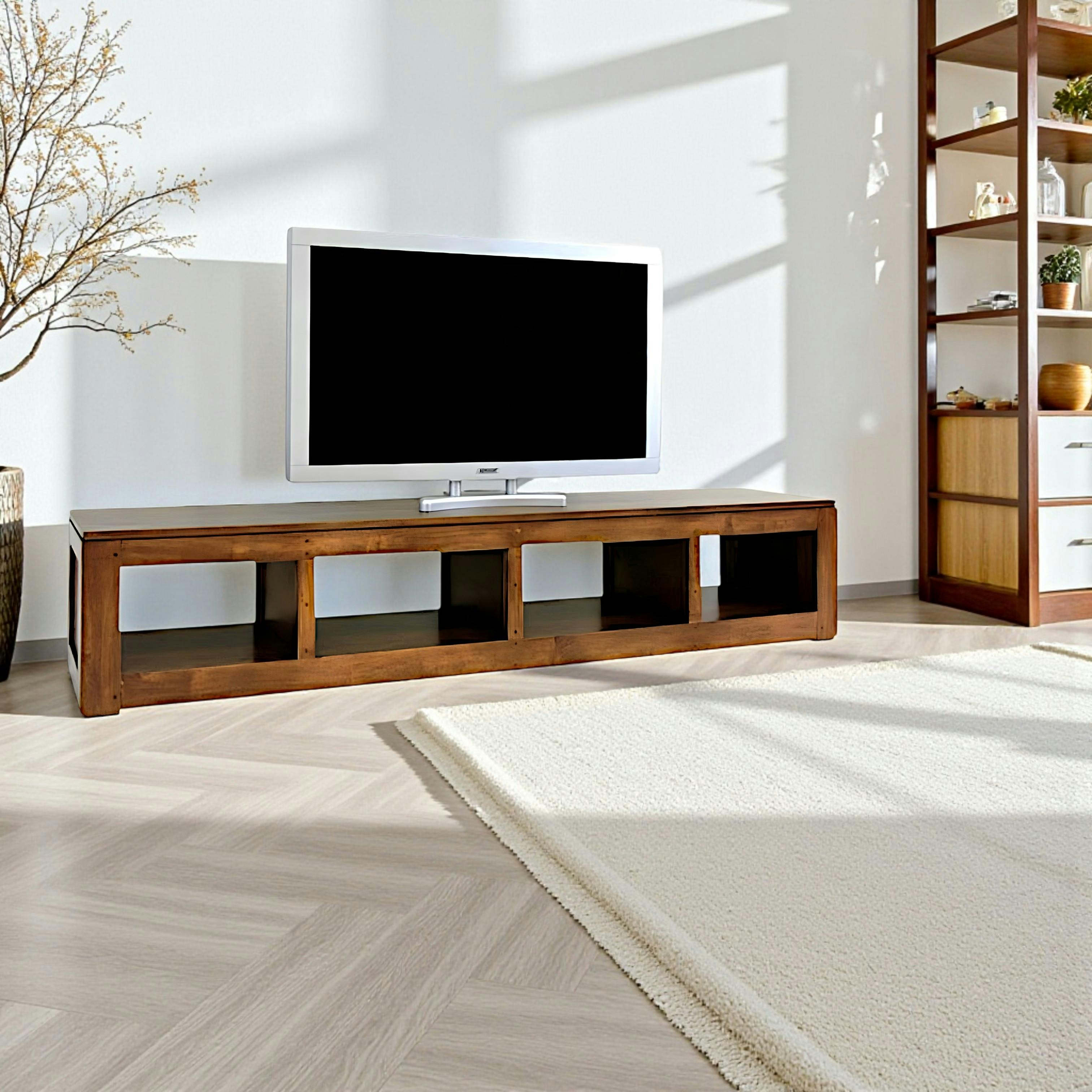 Meuble TV hévéa 200cm HELENA